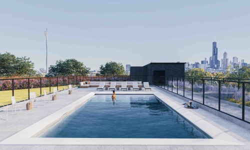 The Rosie's rooftop pool - outdoor rooftop pools chicago