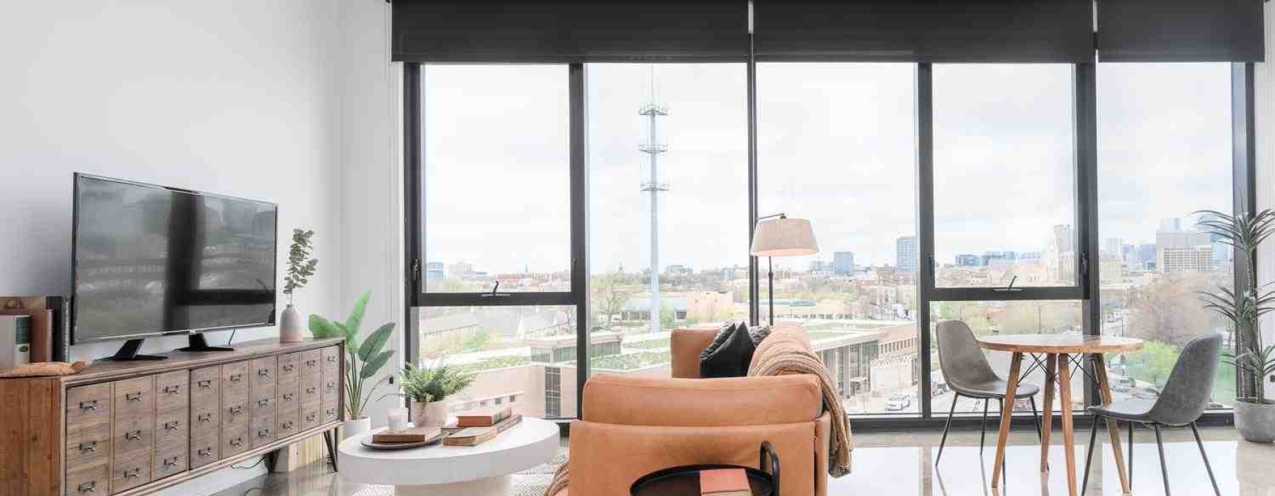 1 bedroom furnished apartment modern living room