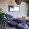 comfortable seating in rooftop lounge at The Rosie apartments in Pilsen Chicago