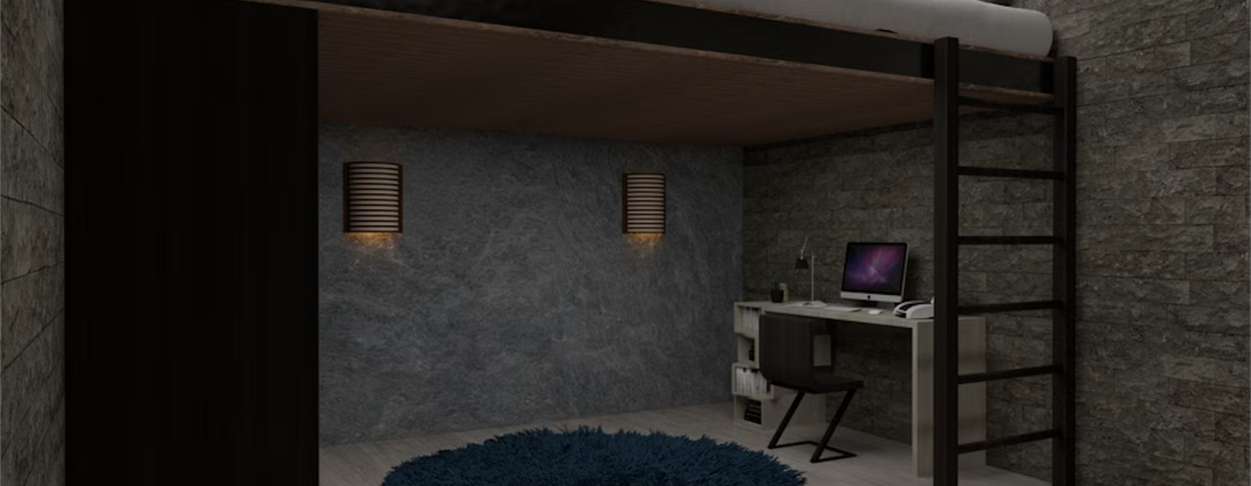1 bedroom loft apartment floor plans